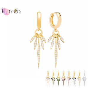 Colorful Tassel Hoop Earrings, Sterling Silver, Anniversary Jewelry