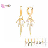 Colorful Tassel Hoop Earrings, Sterling Silver, Anniversary Jewelry
