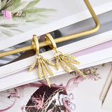 Colorful Tassel Hoop Earrings, Sterling Silver, Anniversary Jewelry