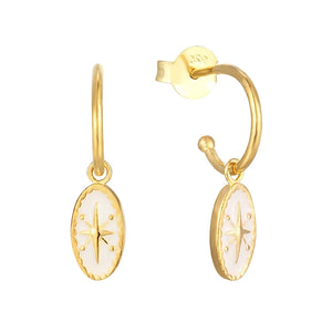 Colorful Zircon Pendant Stud Earrings 925 Silver Vintage Jewelry