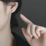 925 Silver Airplane Model Stud Earrings for Women