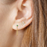 925 Silver Airplane Model Stud Earrings for Women