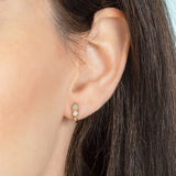 925 Silver CZ Hoop Earrings Cartilage Huggie Piercing Jewelry