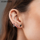 925 Silver Small Snake Stud Earring for Women