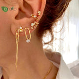 925 Silver Star Stud Earrings for Women Cartilage Piercing