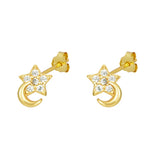 925 Silver Star Stud Earrings for Women Cartilage Piercing