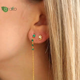925 Silver Star Stud Earrings for Women Cartilage Piercing