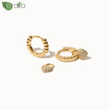 925 Silver Sweet Heart Small Hoop Earrings Women's Jewelry Gift