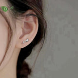 925 Silver Tulip Flower Hoop Earrings Wedding Jewelry