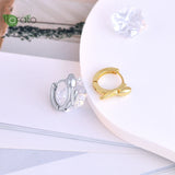 925 Silver Tulip Flower Hoop Earrings Wedding Jewelry