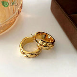 925 Silver Needle Diamond Pattern Big Hoop Earrings for Women