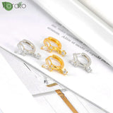 925 Silver Butterfly Zircon Hoop Earrings for Women Jewelry