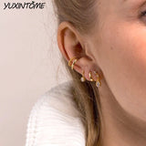 925 Silver CZ Crystal Teardrop Earrings 24K Wedding Jewelry