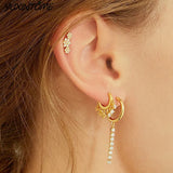 925 Sterling Silver Small Hoop Earrings 24K Ear Accessories