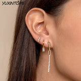 925 Sterling Silver Small Hoop Earrings 24K Ear Accessories