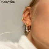 925 Sterling Silver Small Hoop Earrings 24K Ear Accessories