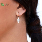 925 Silver Evil Eye Hoop Earrings Vintage Geometric High Jewelry