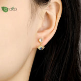 925 Silver Evil Eye Stud Earrings for Women Party Jewelry
