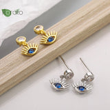 925 Silver Evil Eye Stud Earrings for Women Party Jewelry