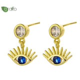 925 Silver Evil Eye Stud Earrings for Women Party Jewelry