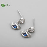 925 Silver Evil Eye Stud Earrings for Women Party Jewelry