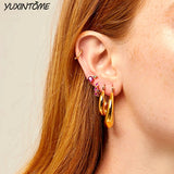 925 Silver Needle 18K Earrings 10/18mm Small Hoop Earrings for Women