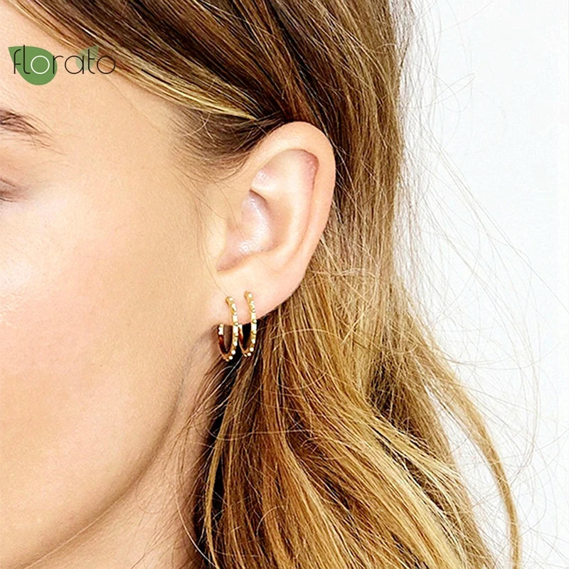 925 Silver C Shape Stud Earrings Vintage Jewelry