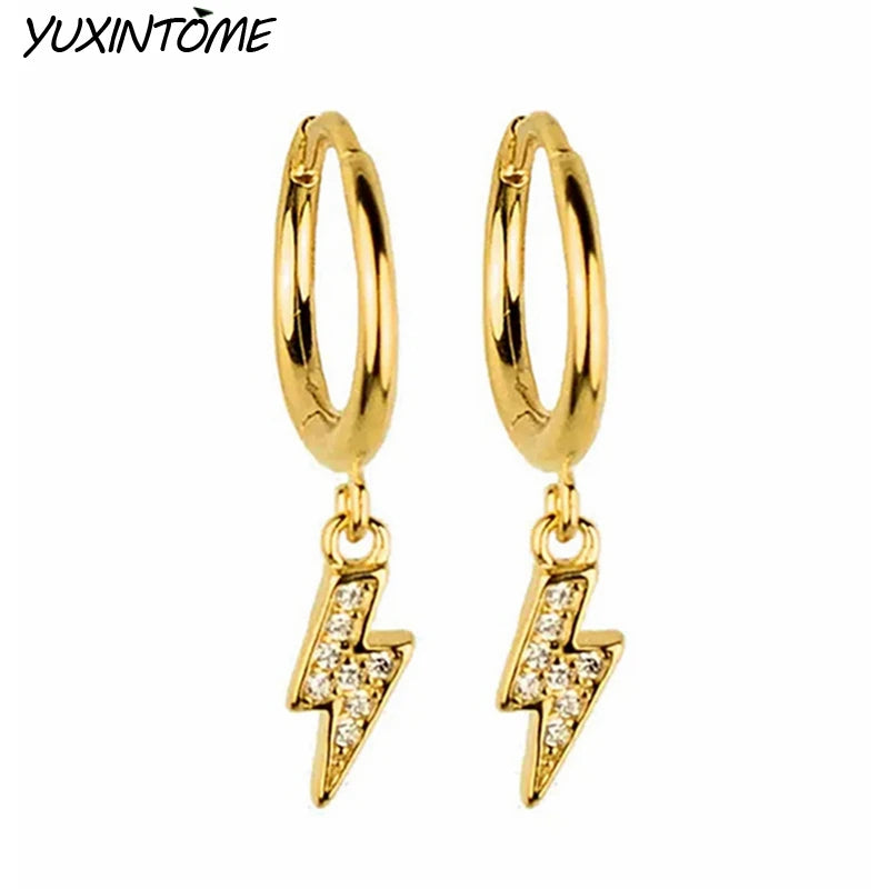925 Silver Lightning Drop Earrings for Women