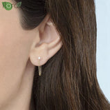 925 Silver Tassel Earrings CZ Stud Jewelry