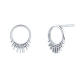 925 Silver 18K Stud Earrings Women Party Jewelry