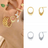 925 Silver 18K Stud Earrings Women Party Jewelry