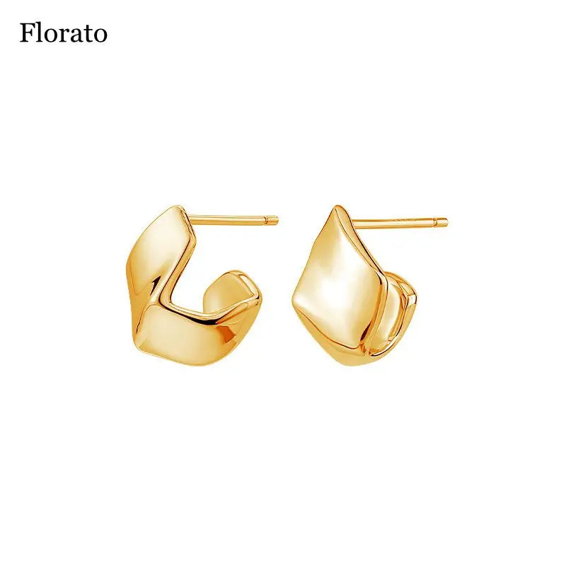 925 Sterling Silver Geometric Stud Earrings Minimalist Jewelry