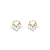 Cloud Pearl Pendant Hoop Earrings for Women