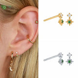 925 Silver Star Stud Earrings for Women Party Jewelry