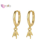 925 Silver Hip Hop Rock Gesture Hoop Earrings