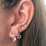 Sterling Silver LOVE Letter Hoop Earrings for Women