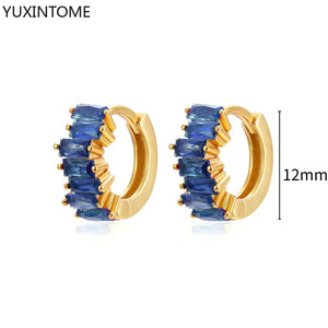 925 Silver Zircon Hoop Earrings Water Drop/Heart/Flower Pendant