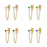 925 Silver Chain Tassel Earrings for Women Wedding