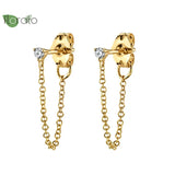 925 Silver Chain Tassel Earrings for Women Wedding