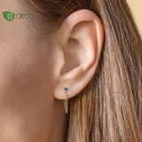925 Silver Chain Tassel Earrings for Women Wedding
