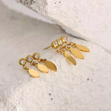 Sterling Silver Metal Pendant Stud Earrings Punk Rock Style Jewelry