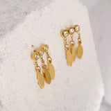 Sterling Silver Metal Pendant Stud Earrings Punk Rock Style Jewelry