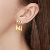 Sterling Silver Metal Pendant Stud Earrings Punk Rock Style Jewelry