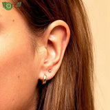 925 Sterling Silver Minimal 18K Earrings 12mm Small Hoop Earrings for Women