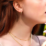 925 Silver Needle 16mm Hoop Earrings High 24K Party Jewelry