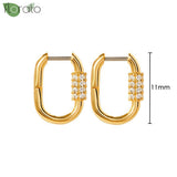 925 Silver Needle 18K Earrings 11mm Hoop for Women