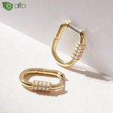 925 Silver Needle 18K Earrings 11mm Hoop for Women