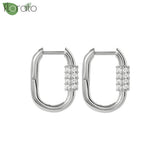 925 Silver Needle 18K Earrings 11mm Hoop for Women