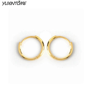 925 Silver Minimalist Hoop Earrings Set for Women