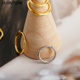 925 Silver Minimalist Hoop Earrings Set for Women